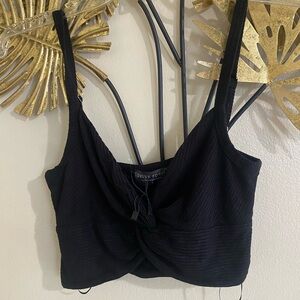 Dress Forum Black Twist Front Top